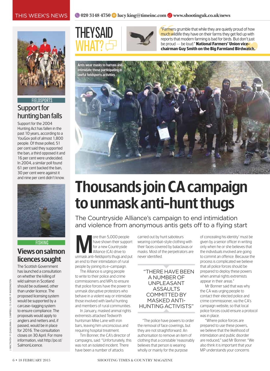 Shooting Times & Country Preview Pages