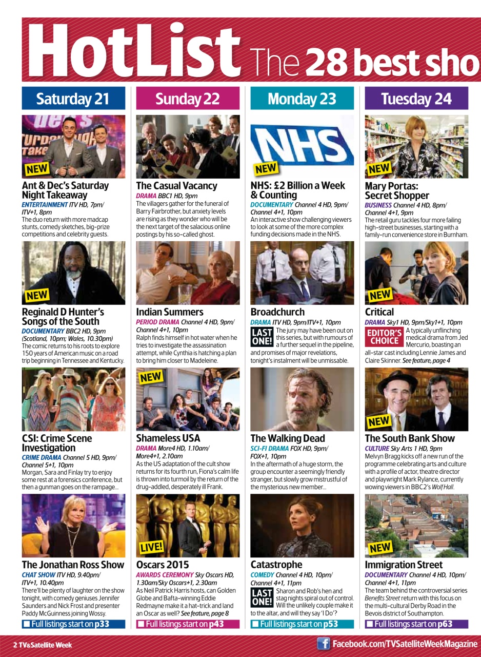 TV & Satellite Week Preview Pages