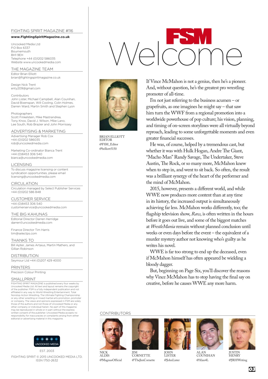 Wrestletalk Magazine Preview Pages