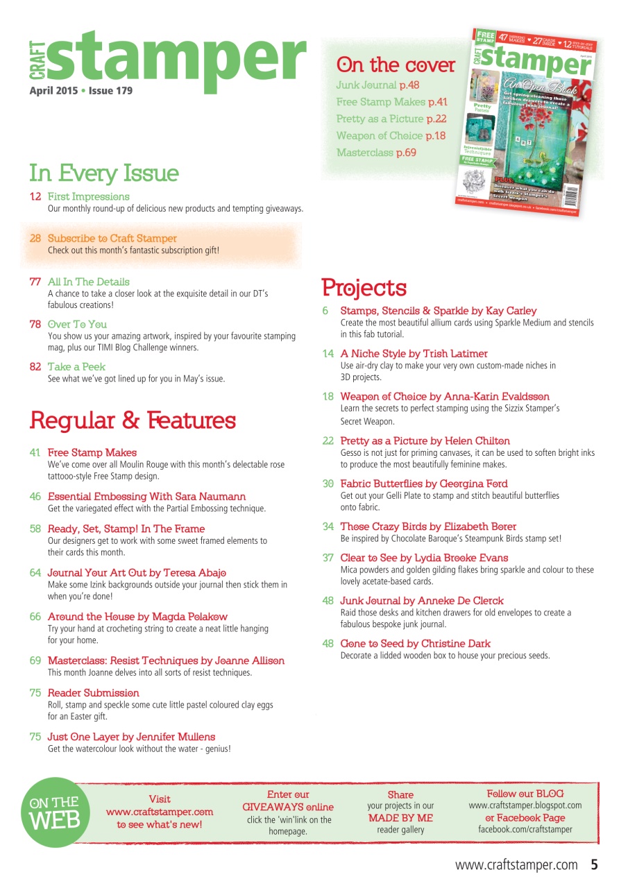 Craft Stamper Preview Pages