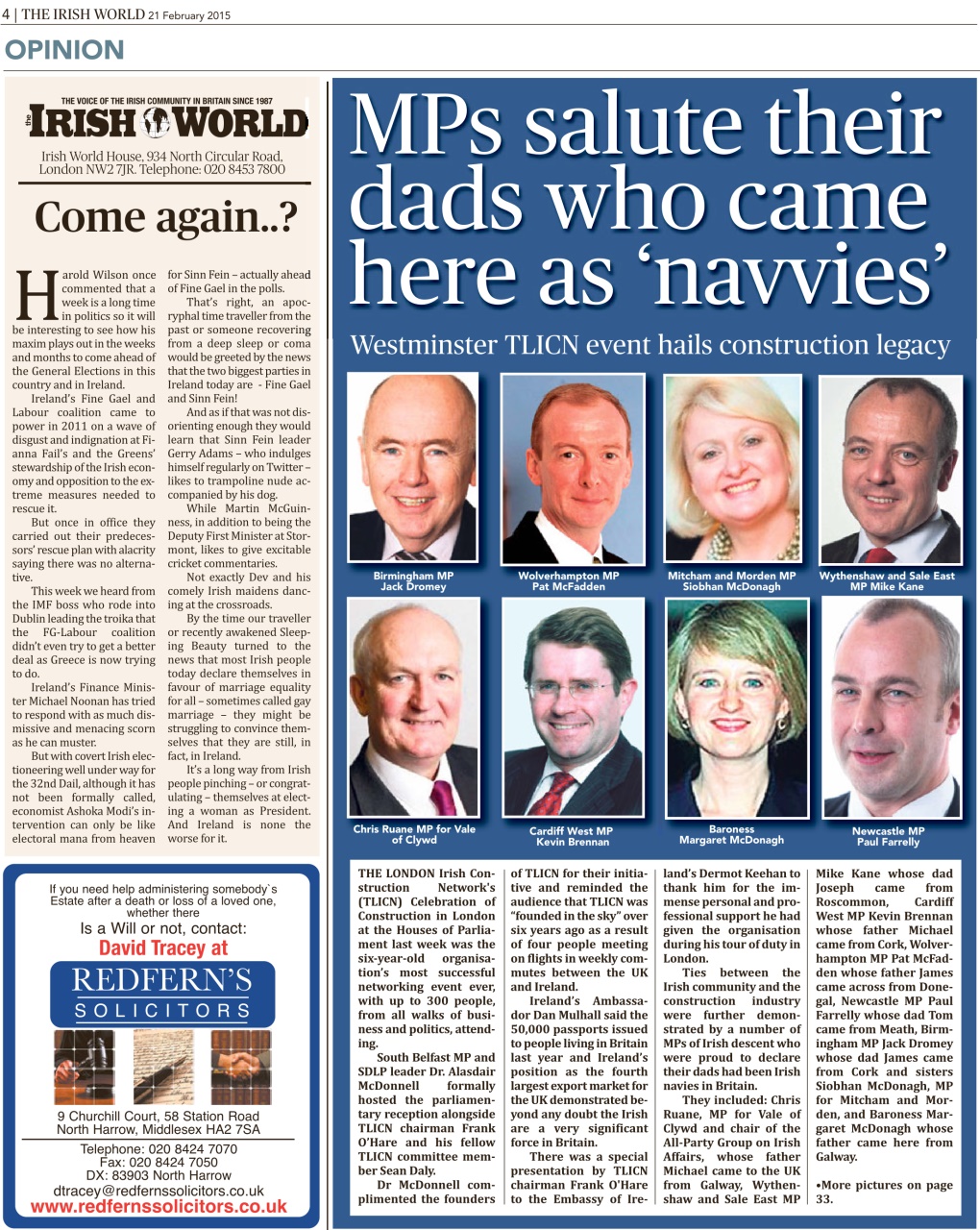 Irish World Preview Pages