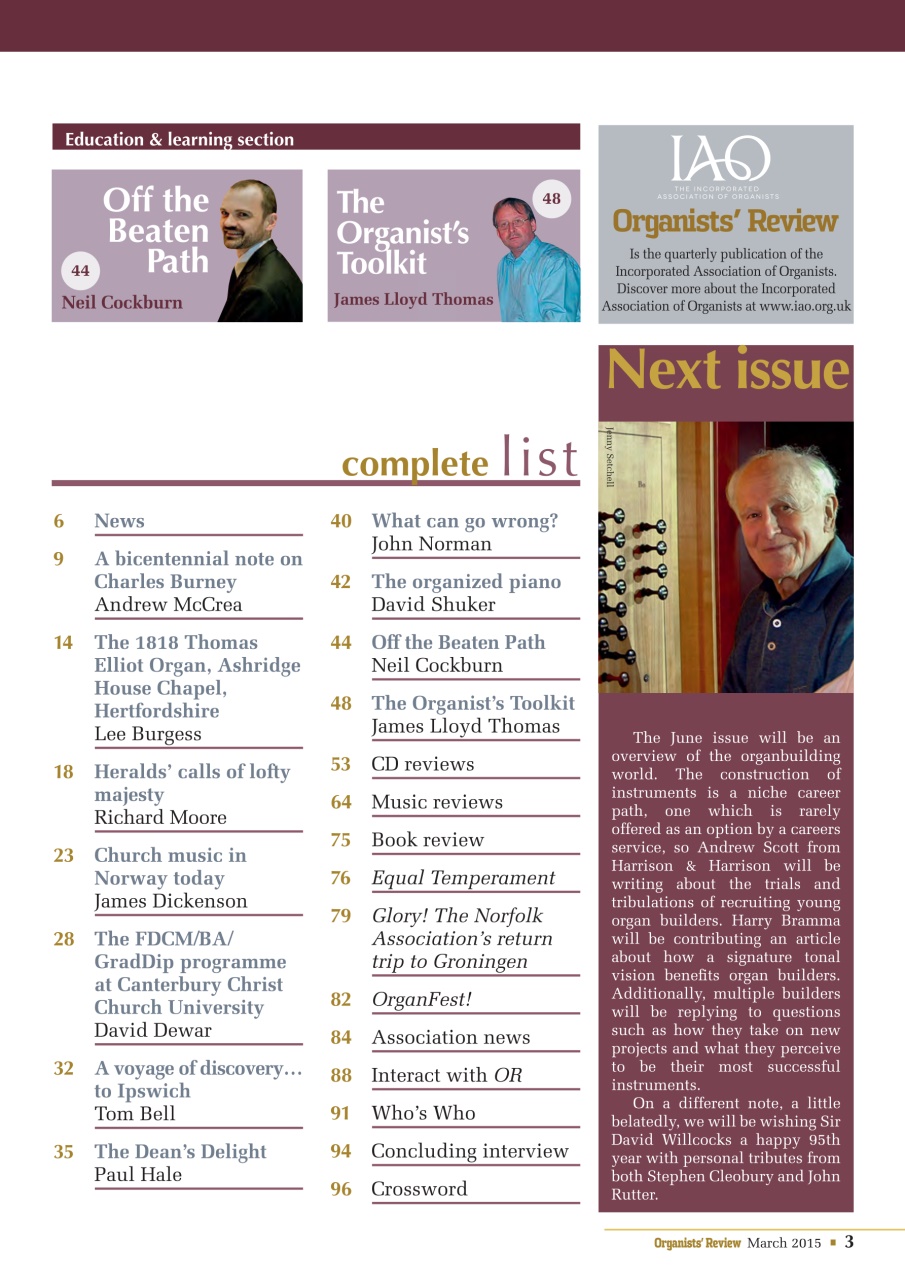 Organists' Review Preview Pages