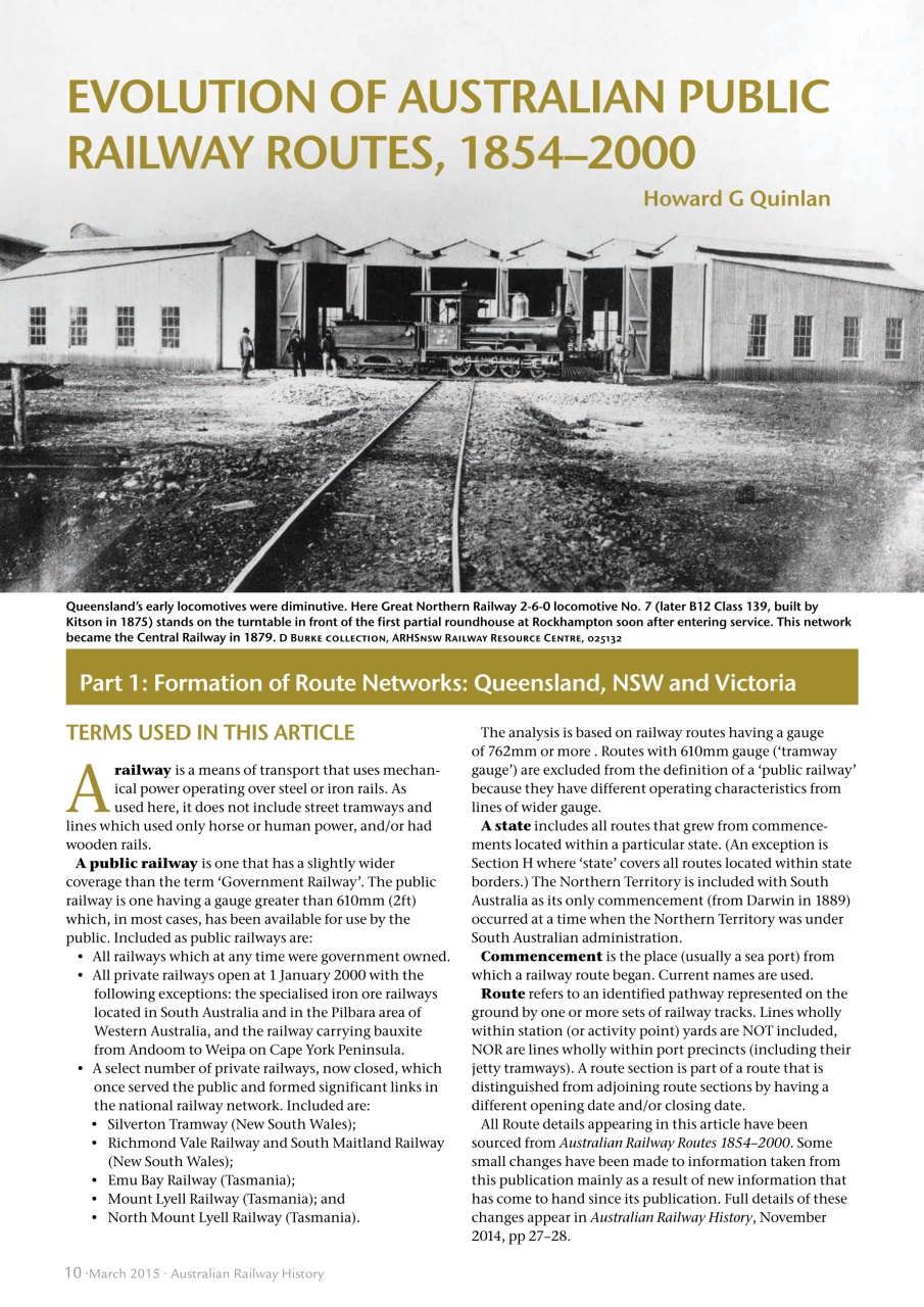 Australian Railway History Preview Pages