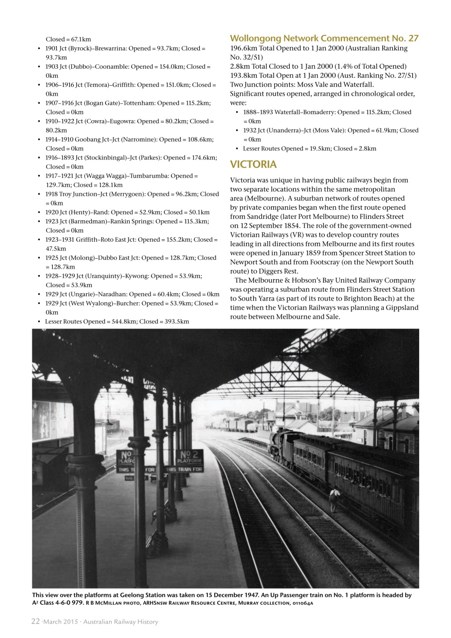 Australian Railway History Preview Pages