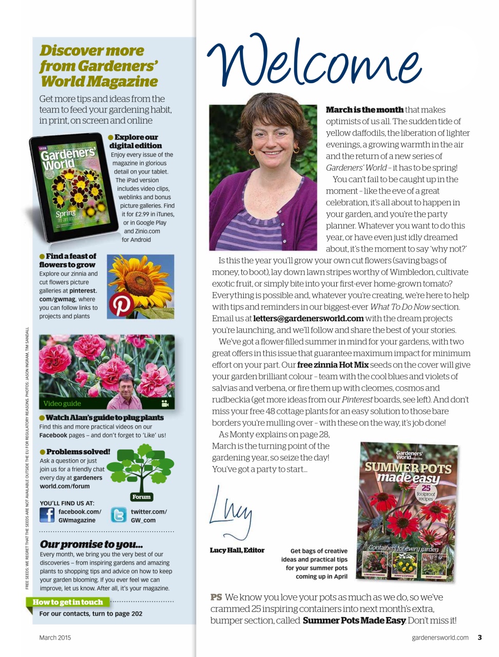 BBC Gardeners’ World Magazine Preview Pages
