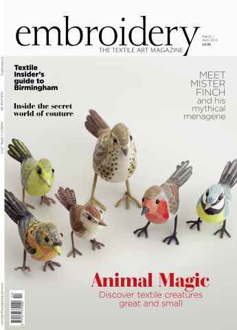 Embroidery Magazine issue MarchApril 2015