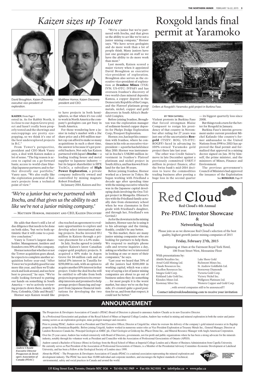 The Northern Miner Preview Pages