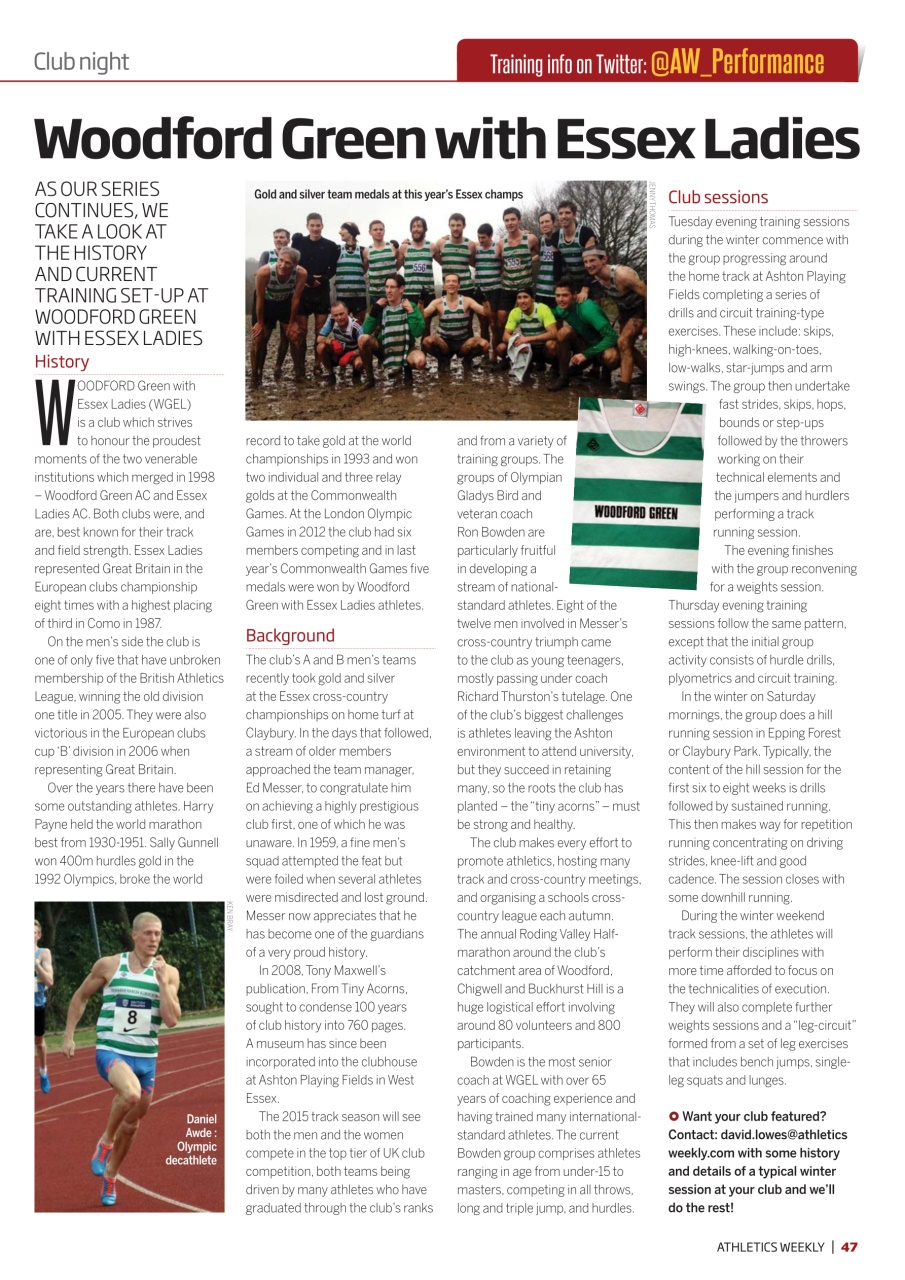 AW – Athletics Weekly Magazine Preview Pages