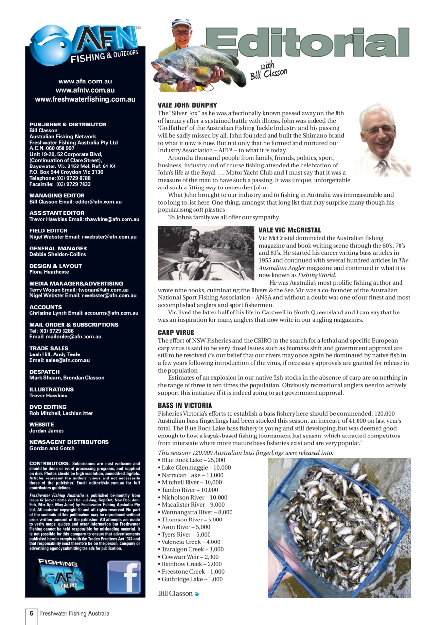 Freshwater Fishing Australia Preview Pages
