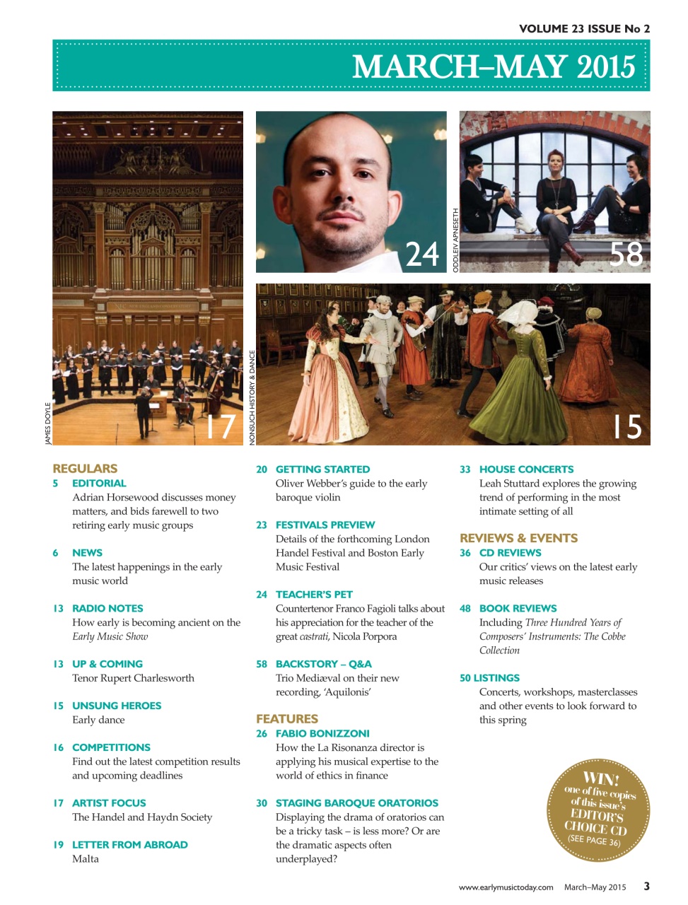 Early Music Today Preview Pages