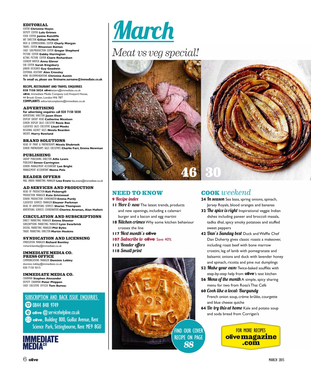 Olive Magazine Preview Pages