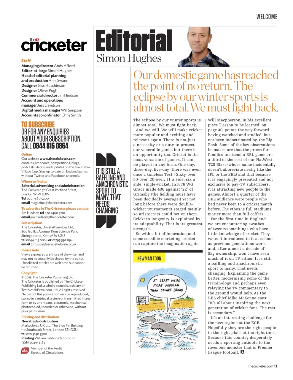 The Cricketer Magazine Preview Pages