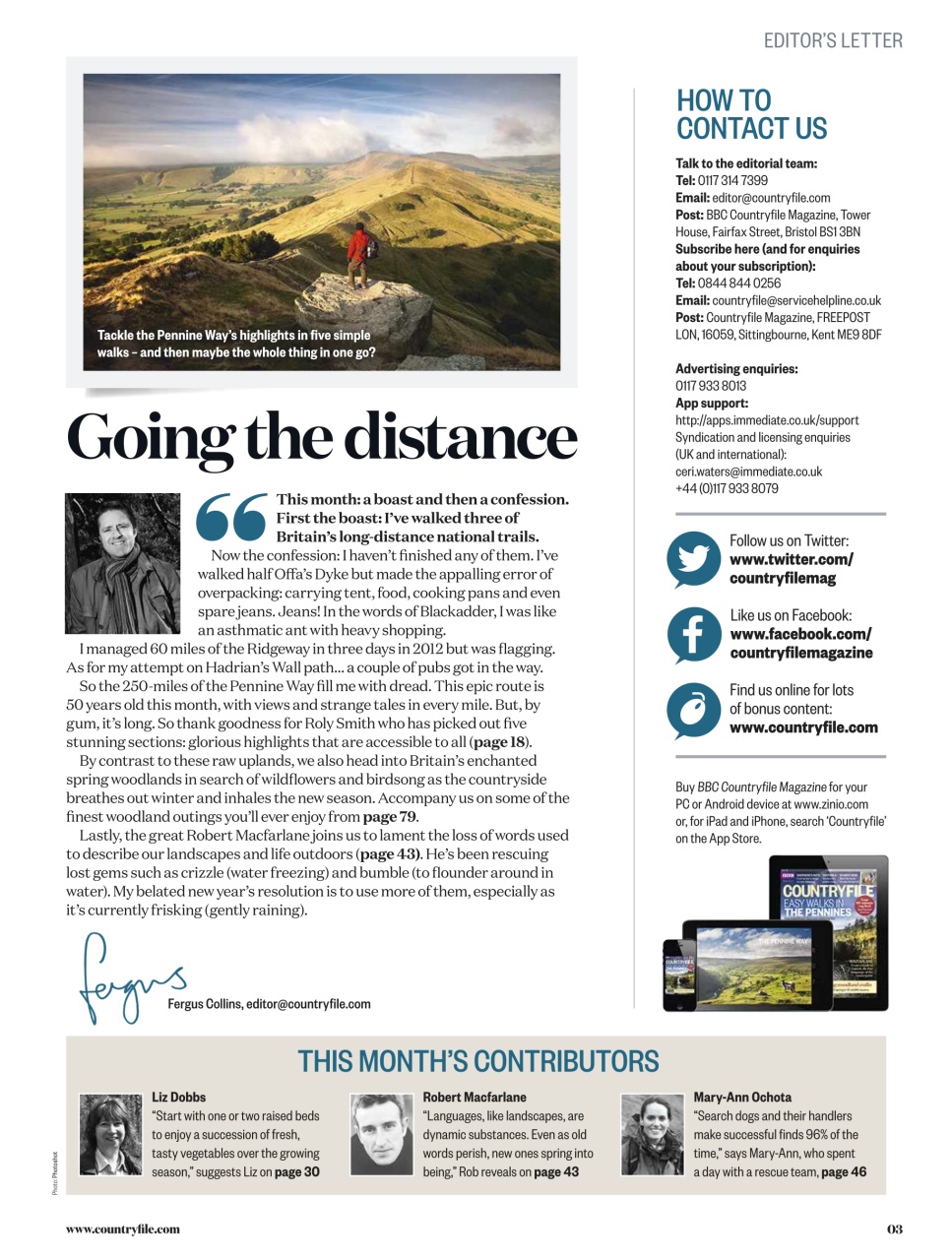 BBC Countryfile Magazine Preview Pages