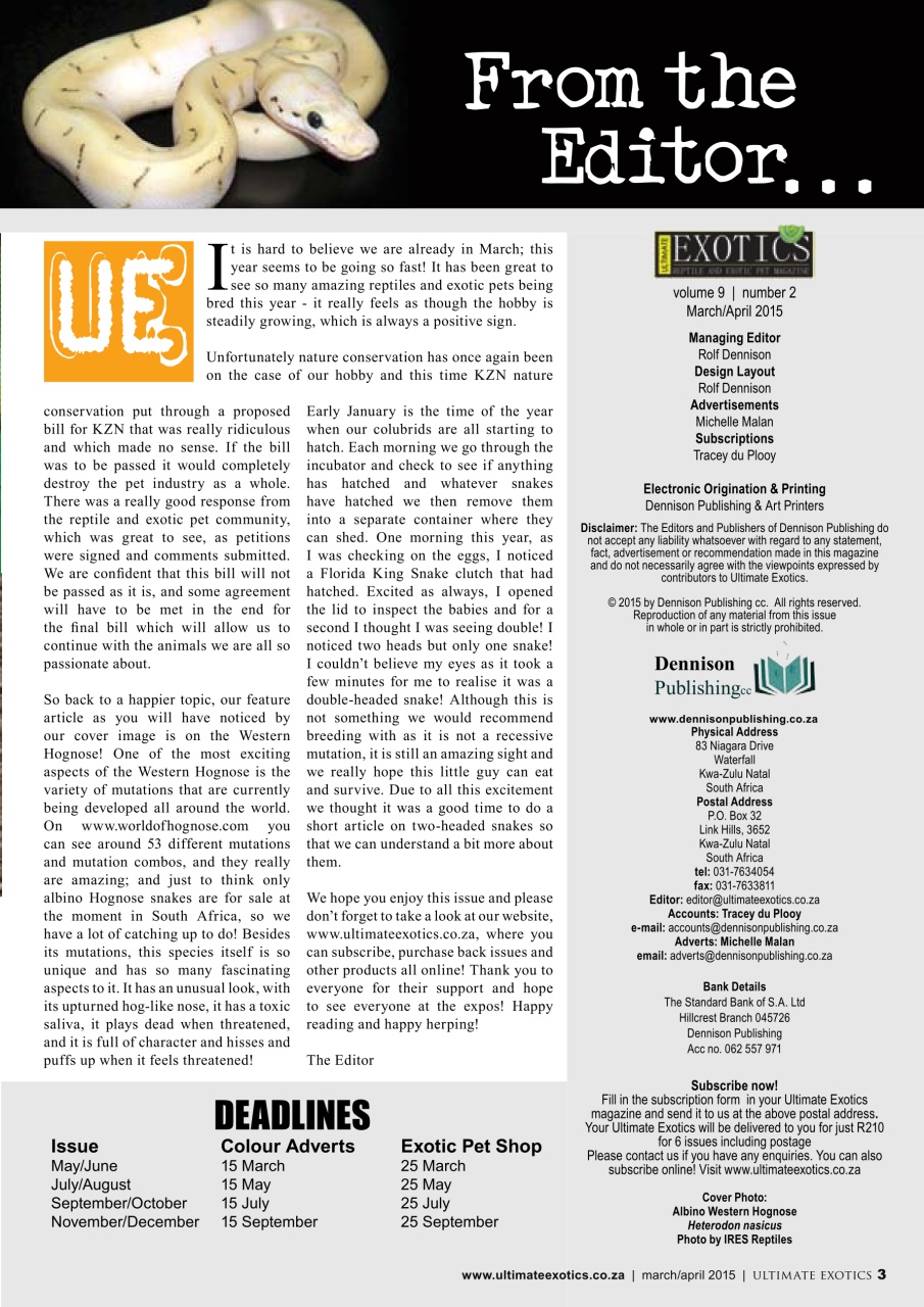 Ultimate Exotics Preview Pages