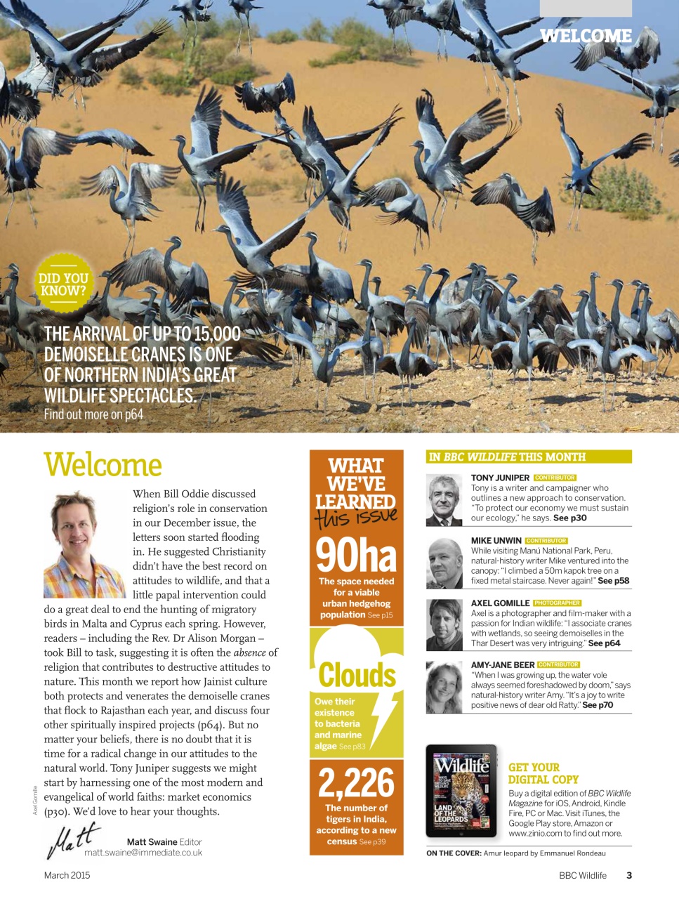 BBC Wildlife Magazine Preview Pages