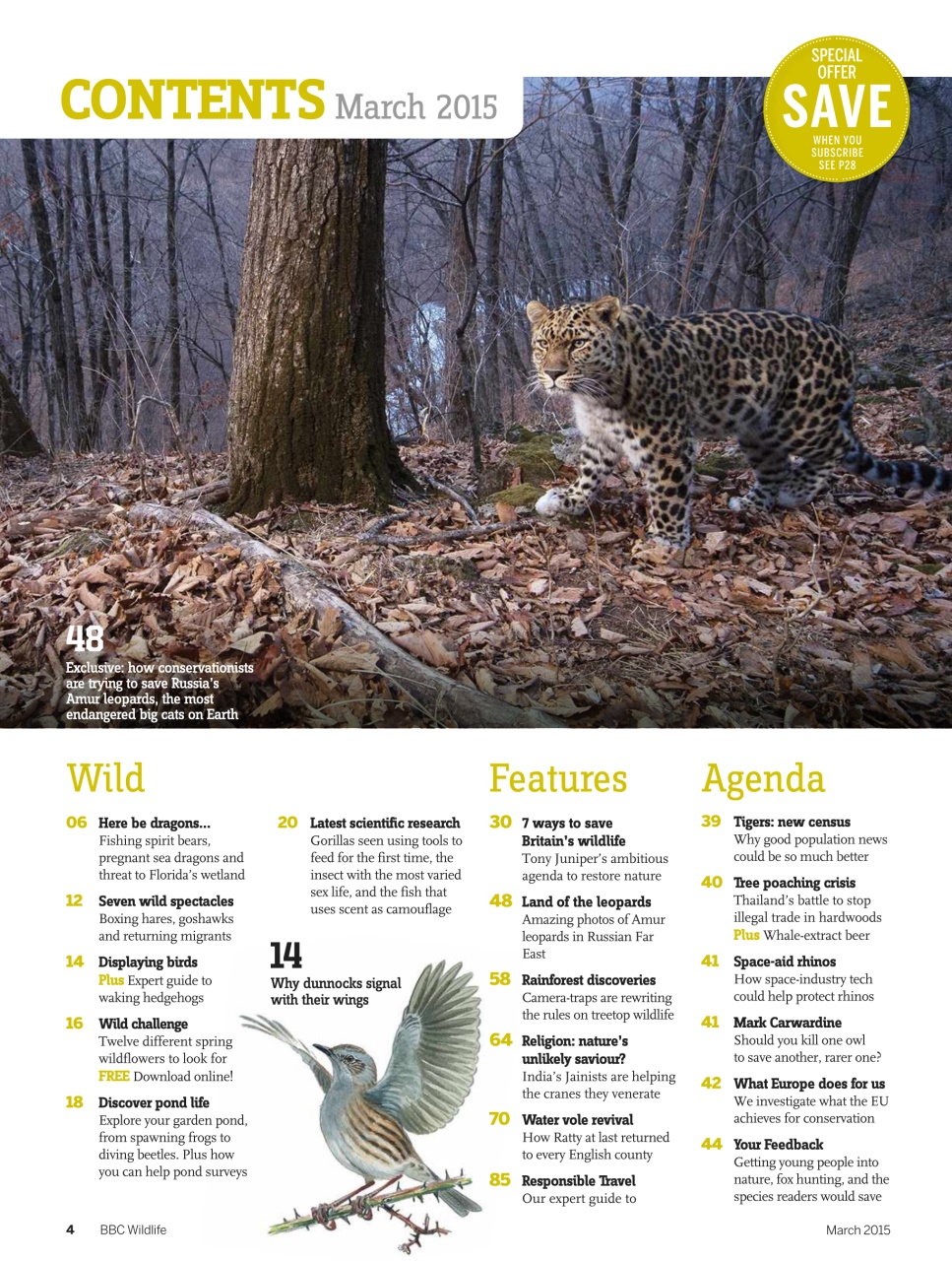BBC Wildlife Magazine Preview Pages