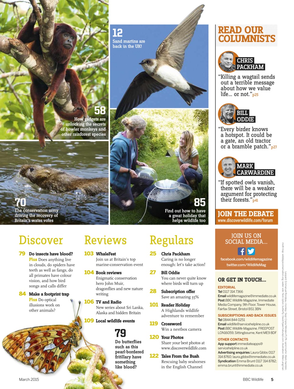 BBC Wildlife Magazine Preview Pages