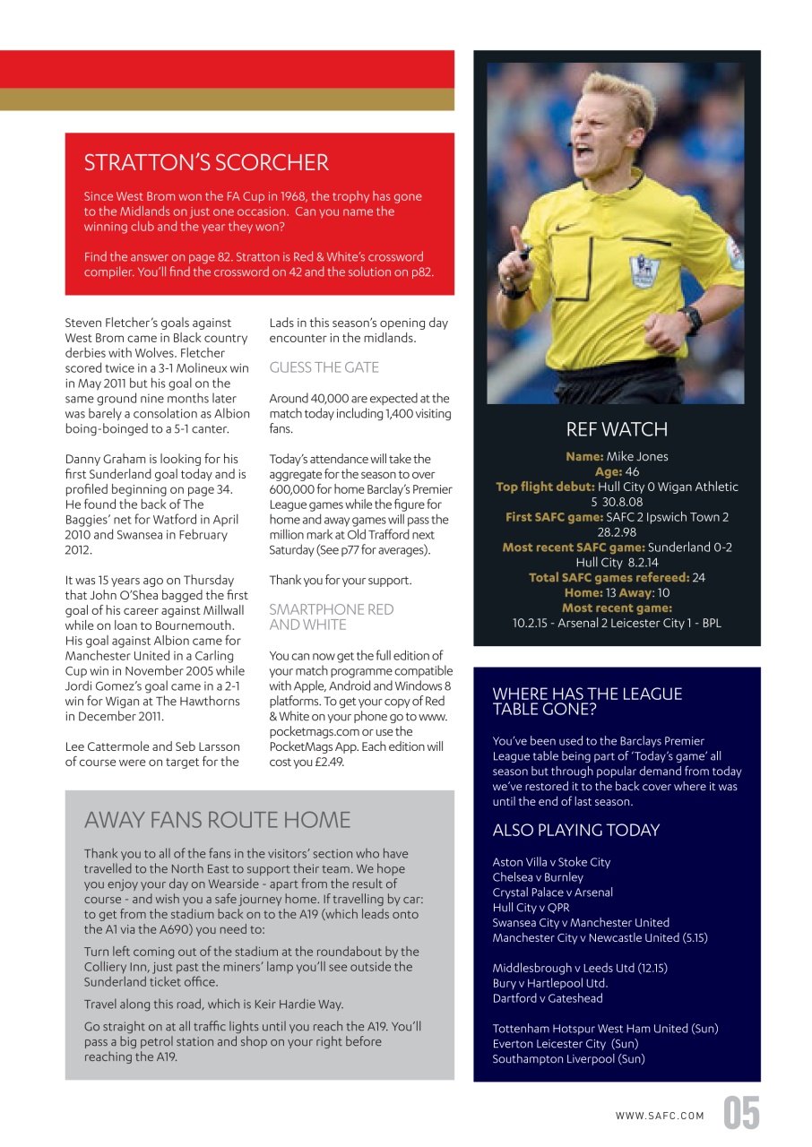 Sunderland FC Preview Pages