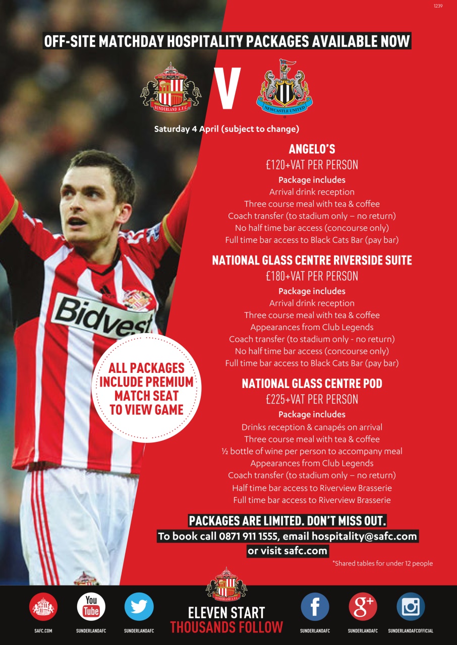 Sunderland FC Preview Pages
