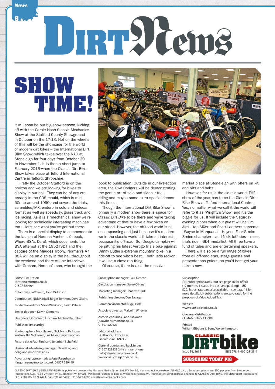 Classic Dirt Bike Preview Pages