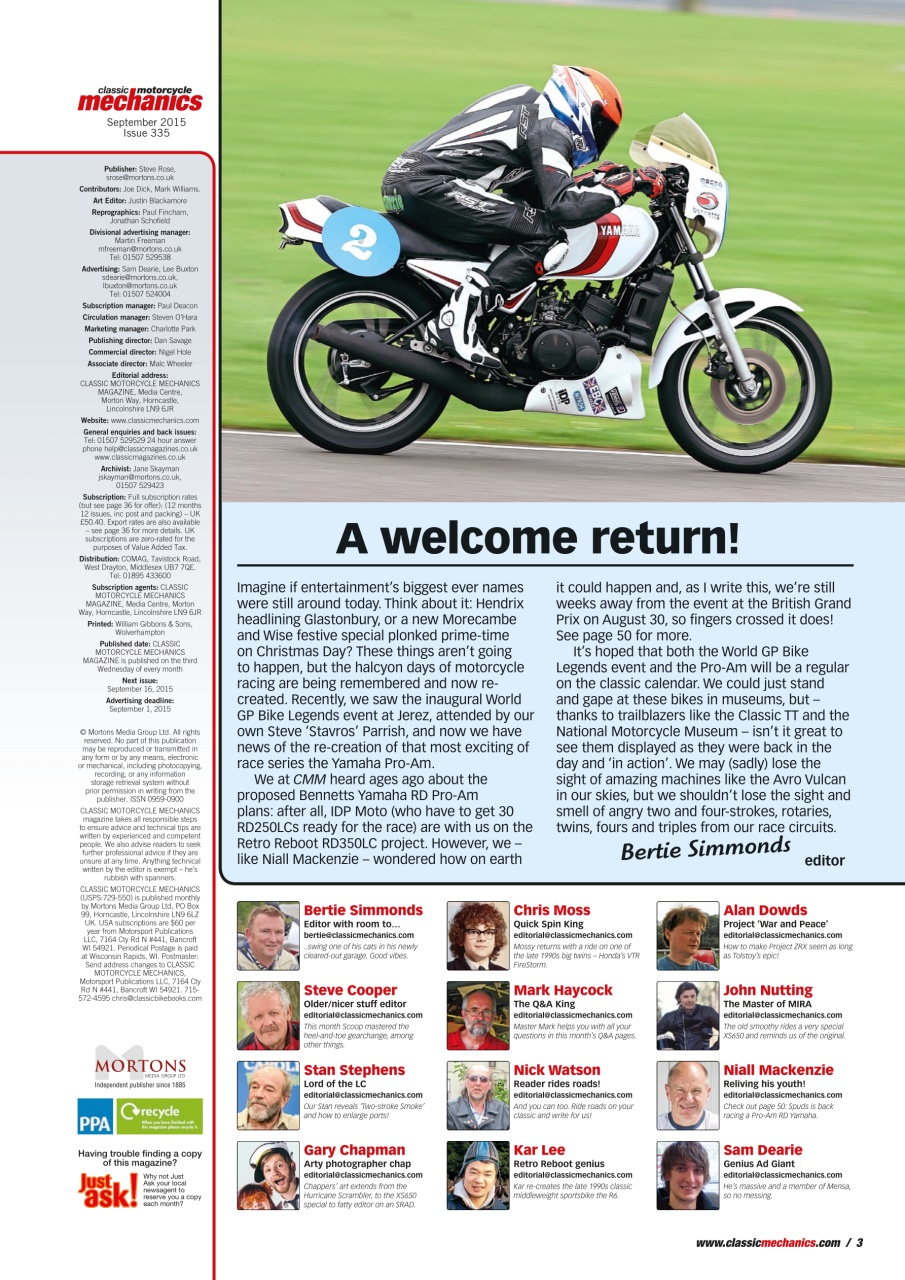 Classic Motorcycle Mechanics Preview Pages