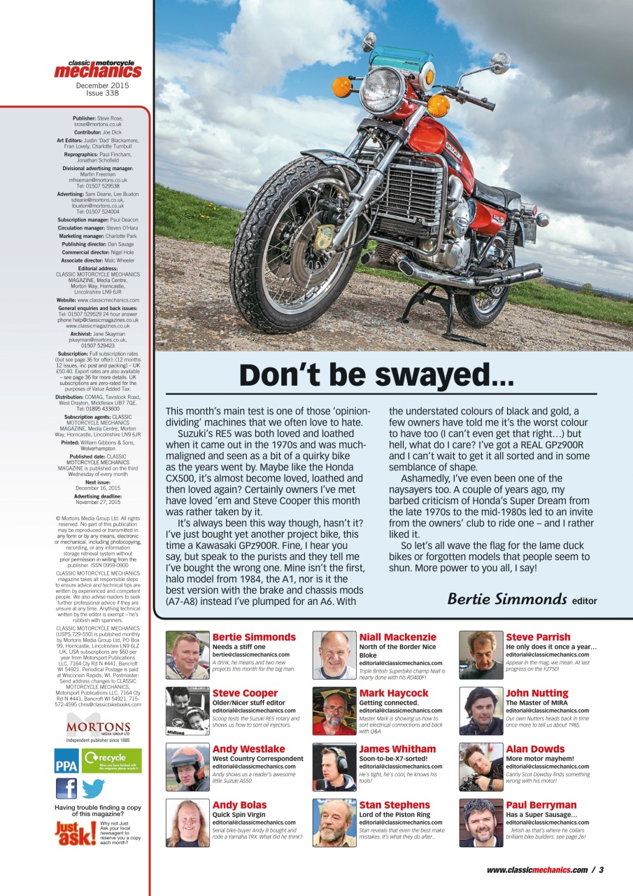 Classic Motorcycle Mechanics Preview Pages