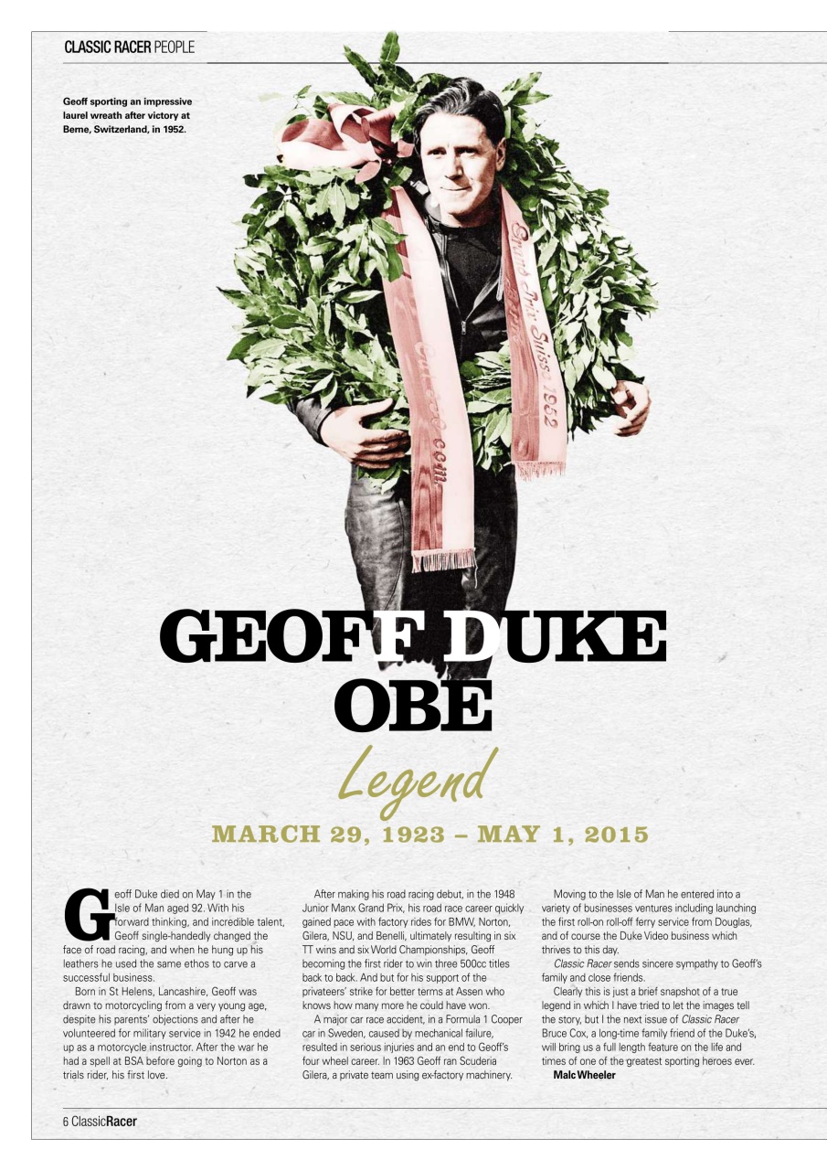 Classic Racer Preview Pages