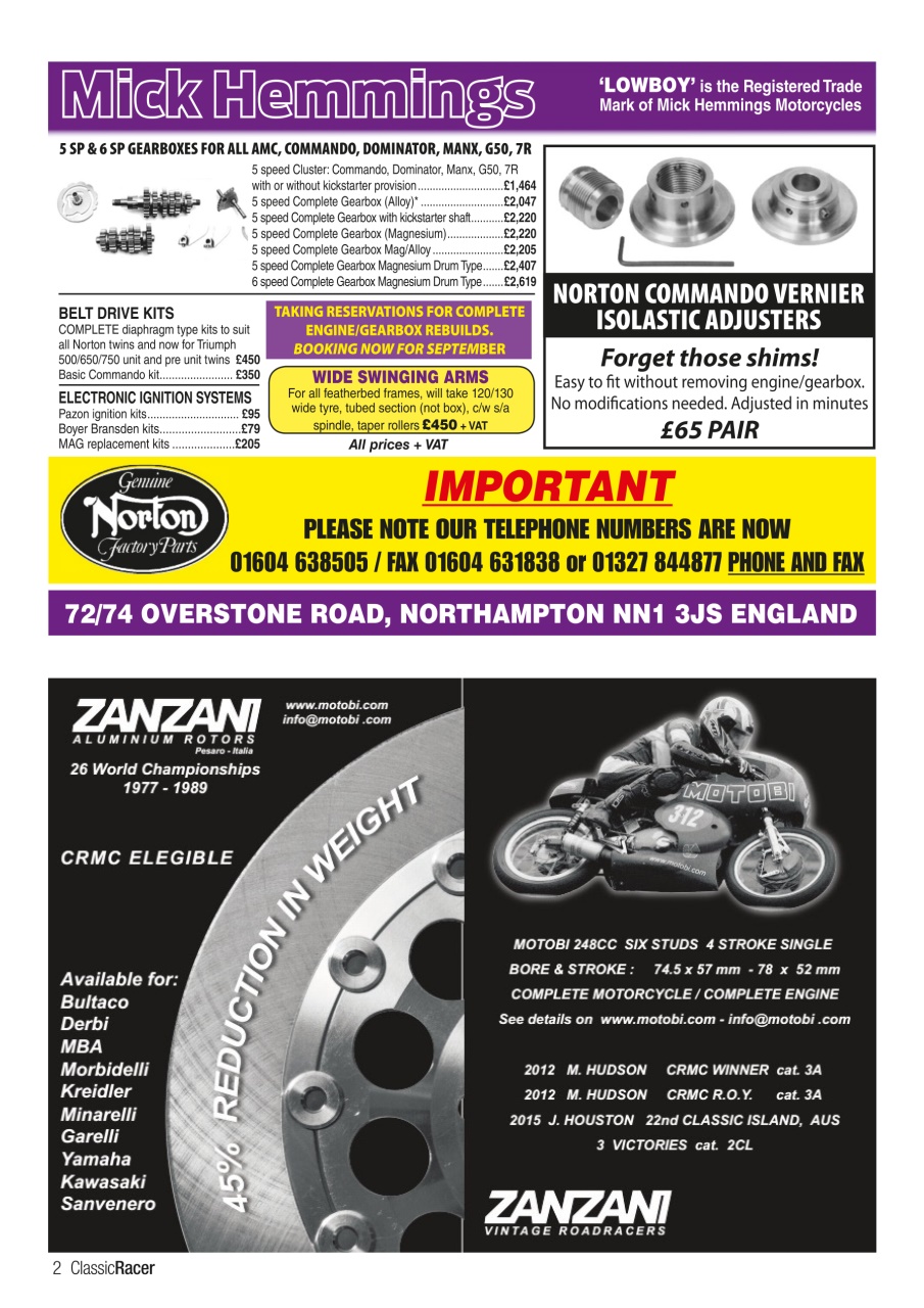 Classic Racer Preview Pages