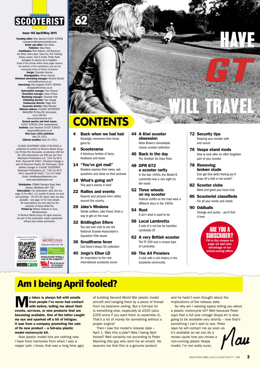 Classic Scooterist Preview Pages