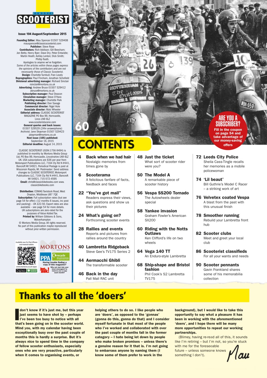 Classic Scooterist Preview Pages