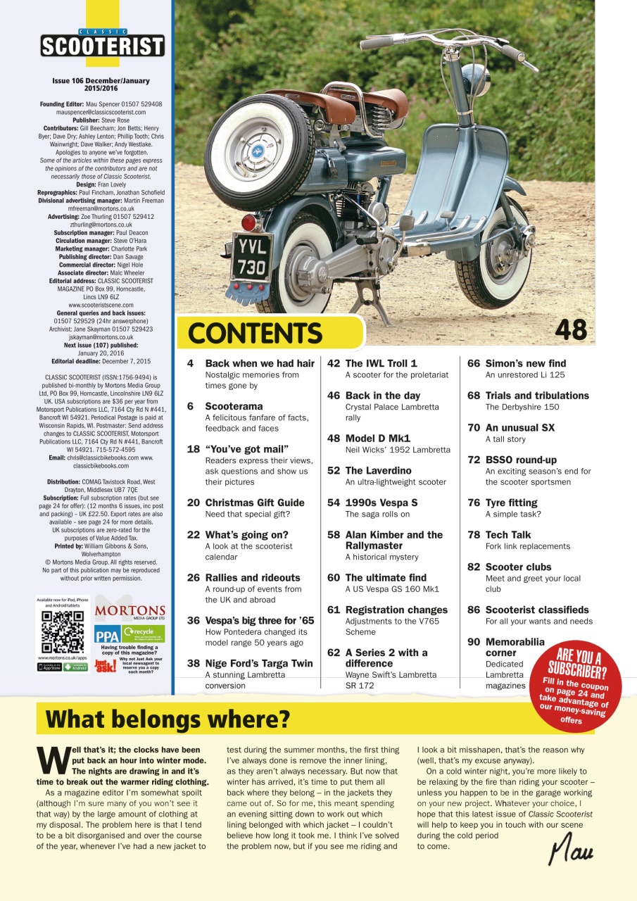 Classic Scooterist Preview Pages