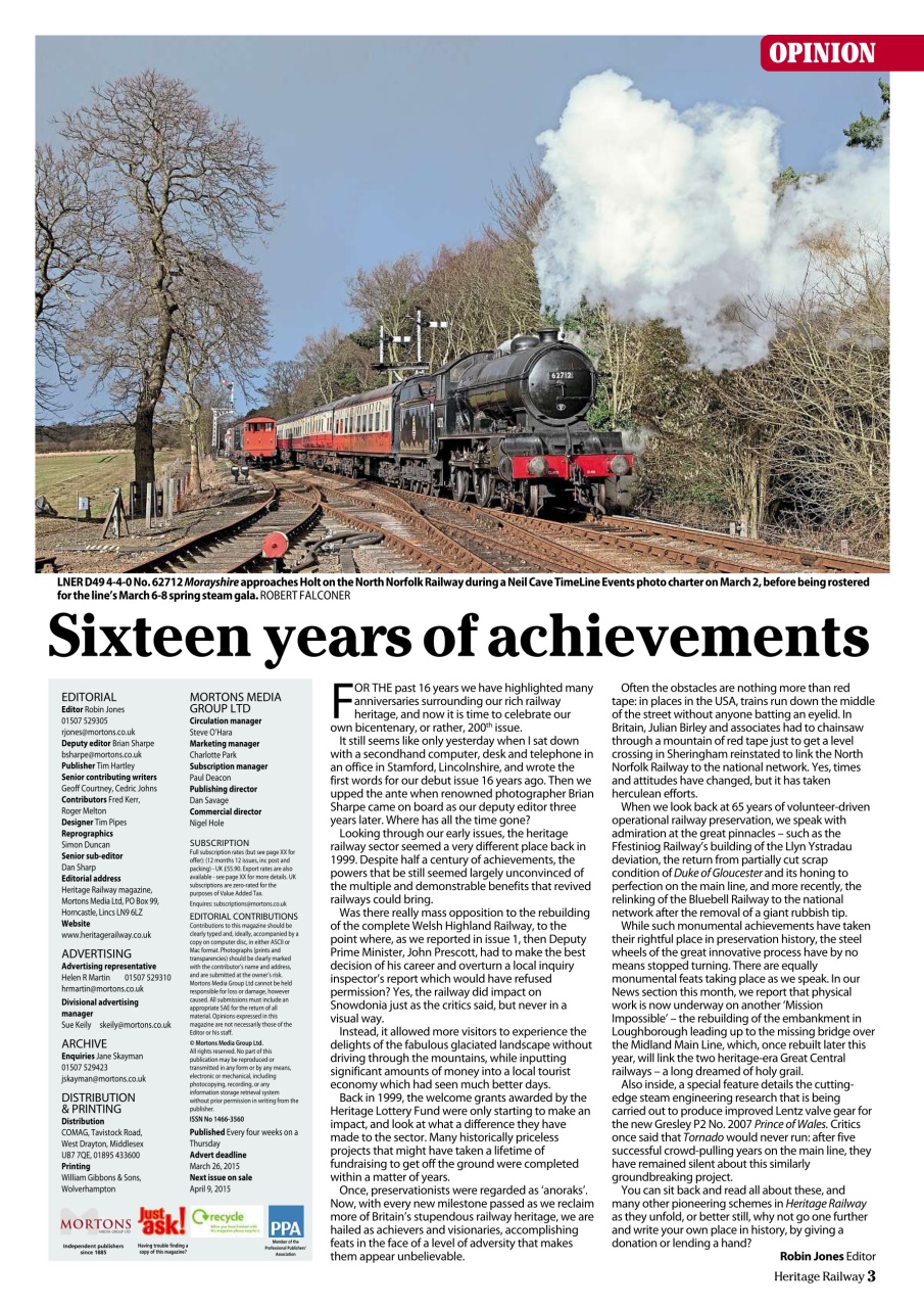 Heritage Railway Preview Pages
