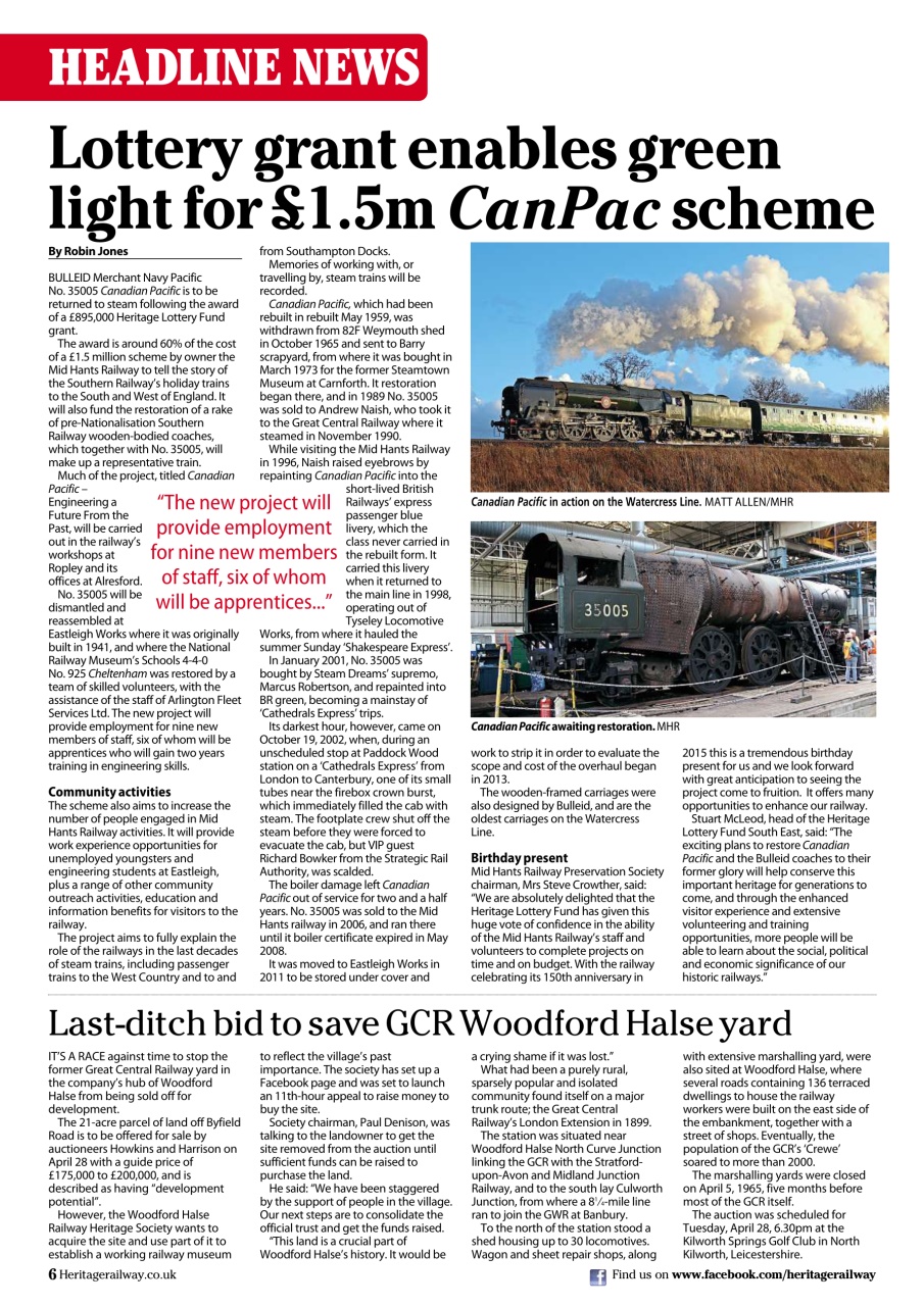 Heritage Railway Preview Pages