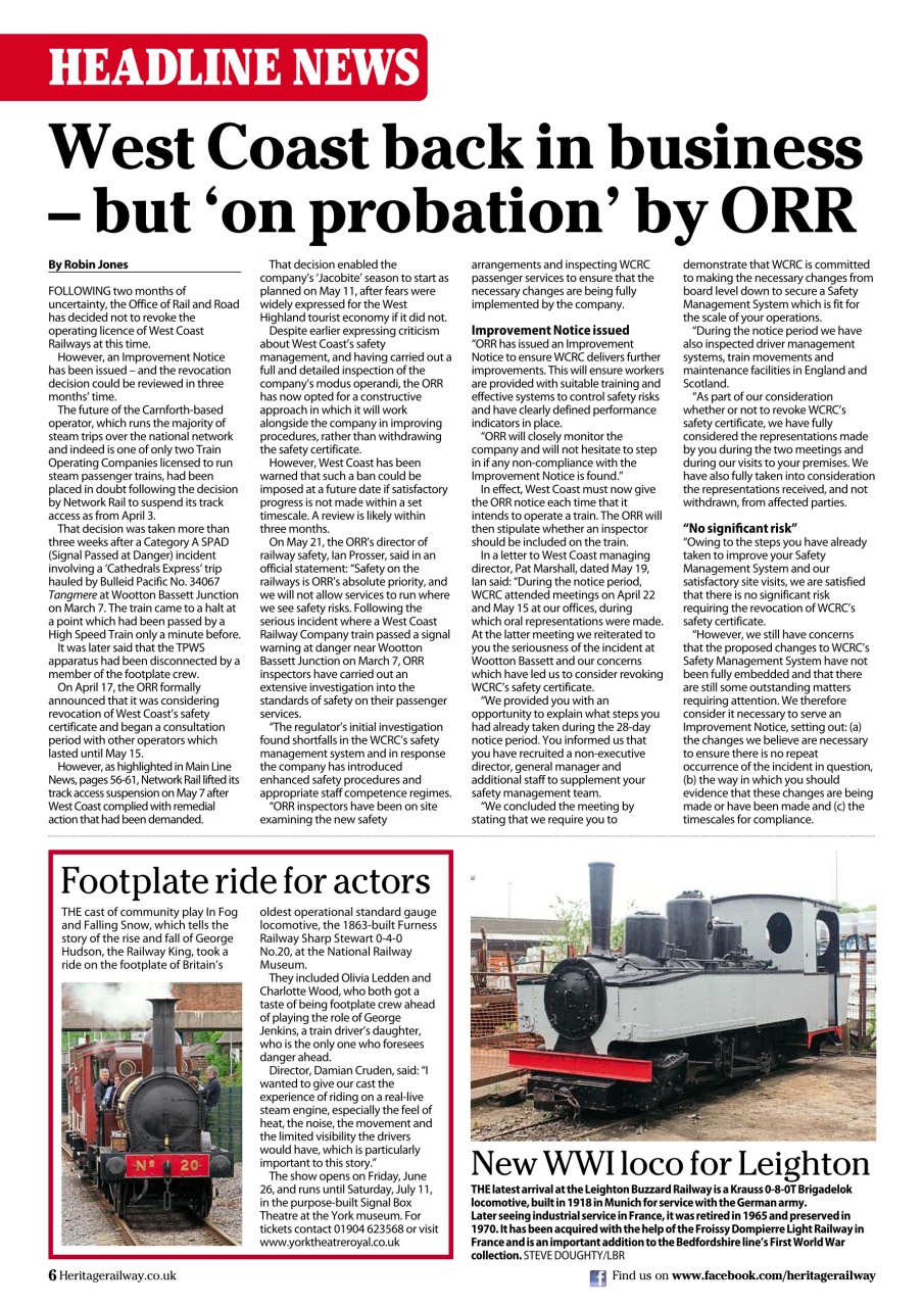 Heritage Railway Preview Pages