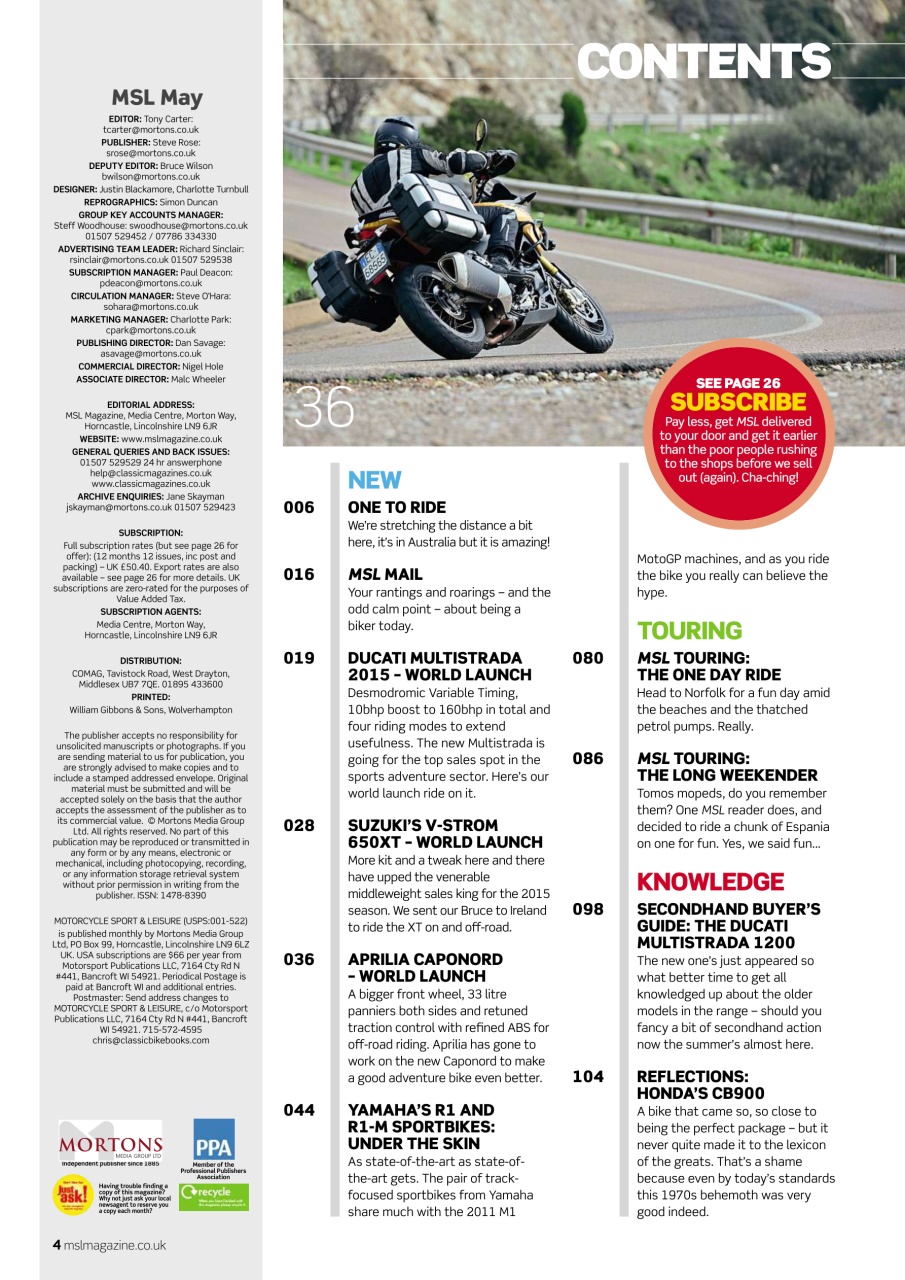 Motorcycle Sport & Leisure Preview Pages