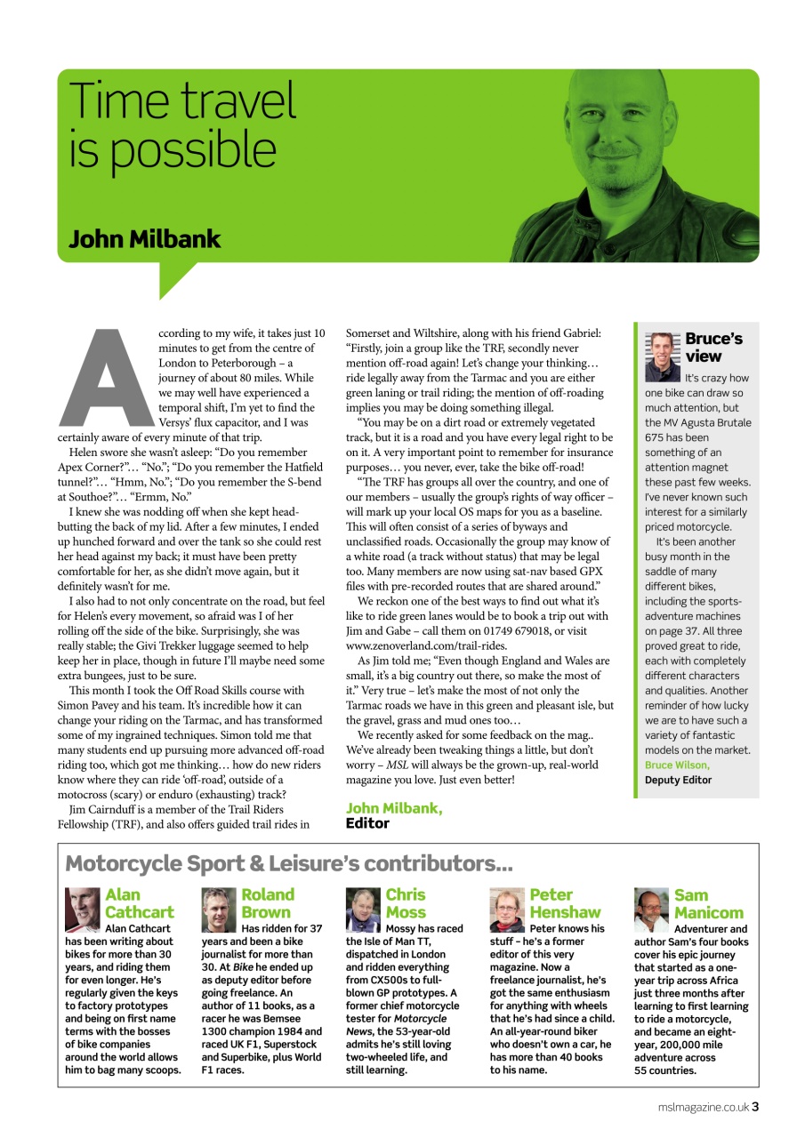 Motorcycle Sport & Leisure Preview Pages