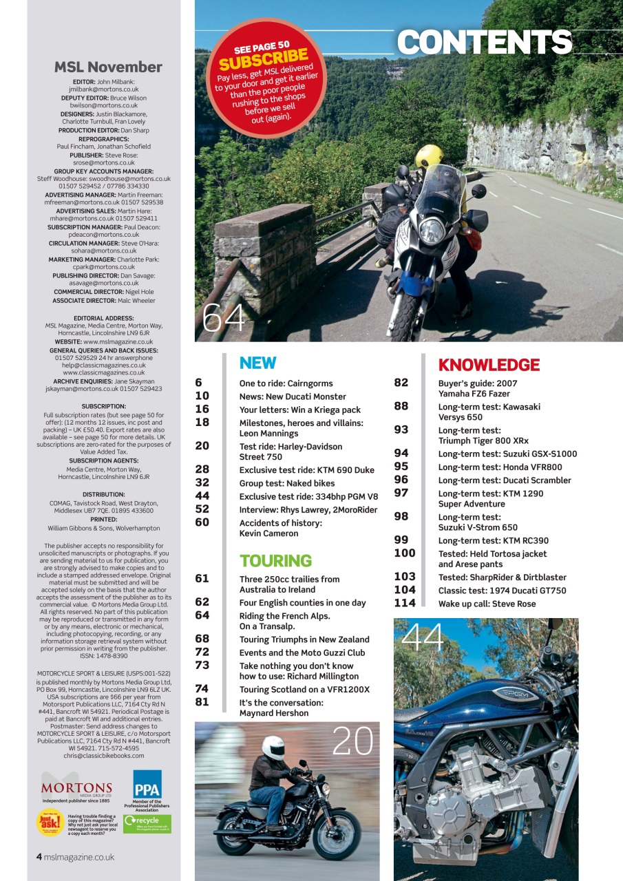 Motorcycle Sport & Leisure Preview Pages
