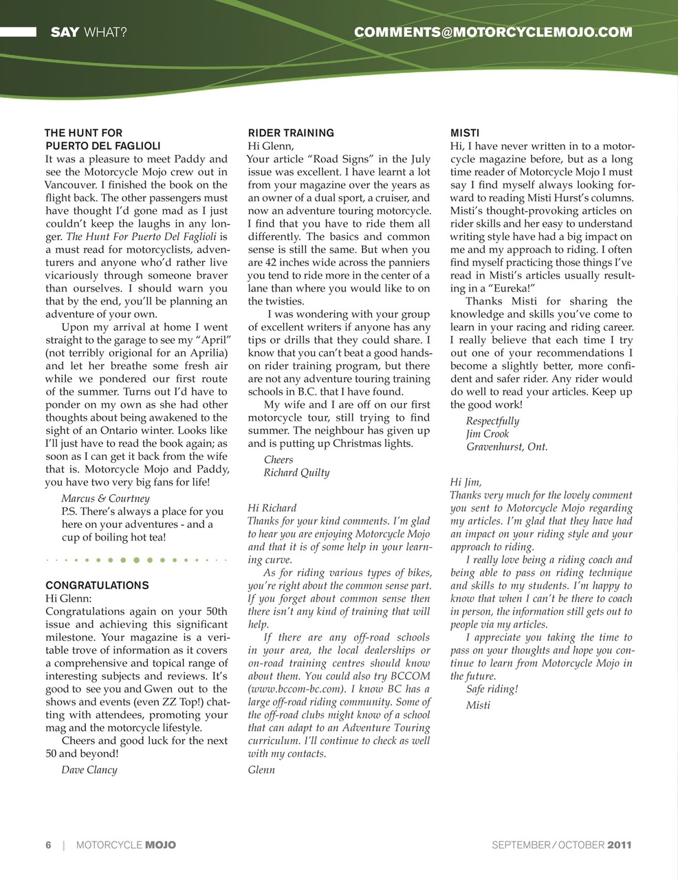 Motorcycle Mojo Preview Pages