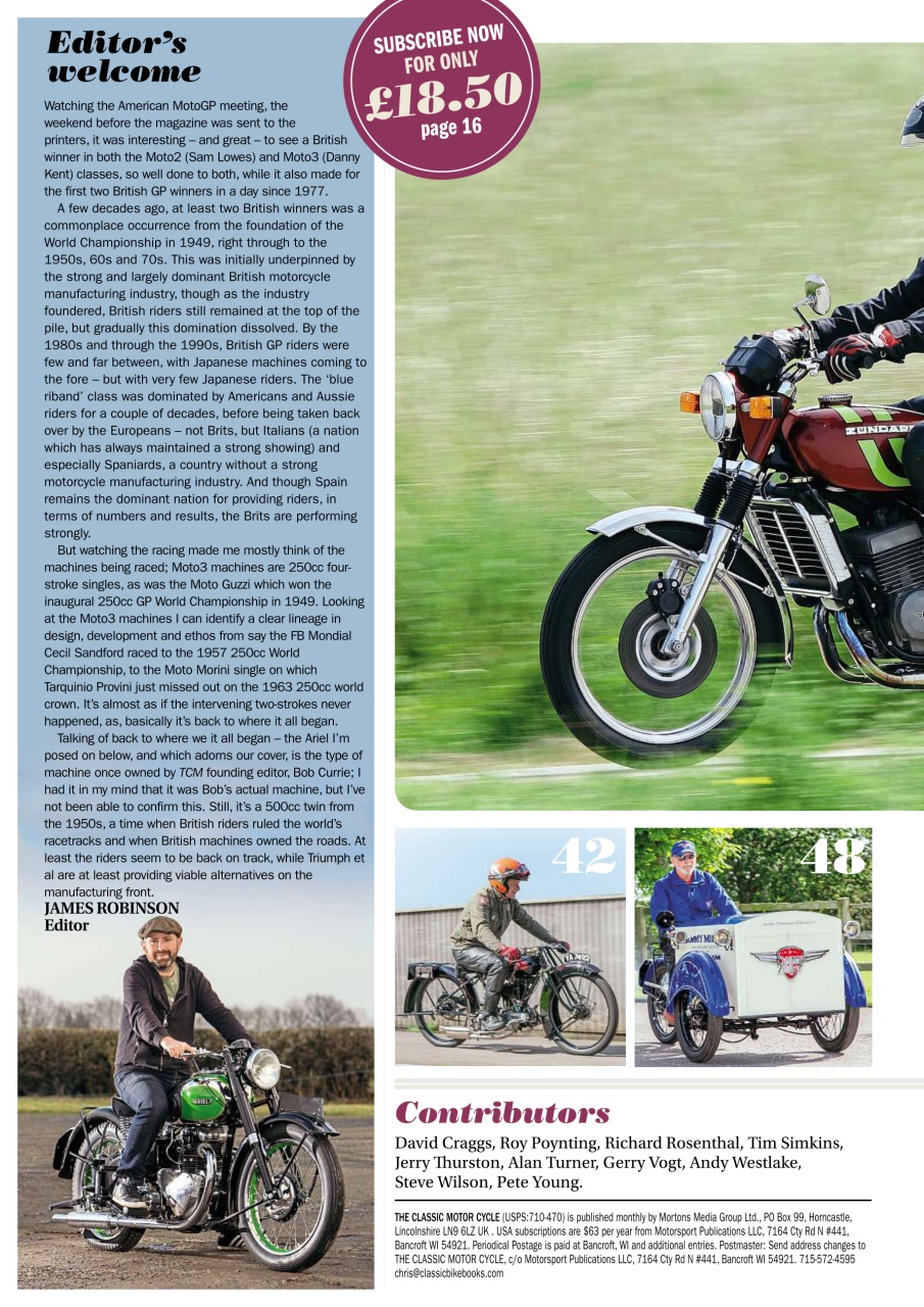 The Classic MotorCycle Preview Pages