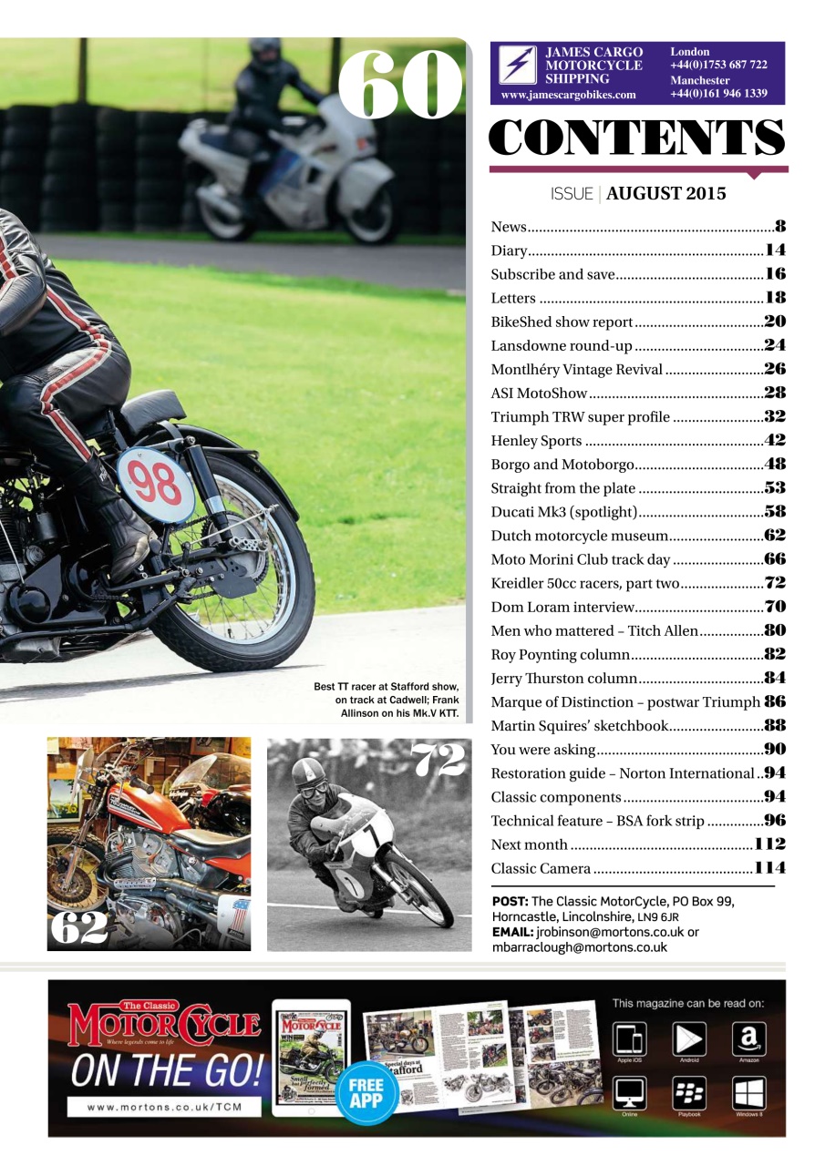 The Classic MotorCycle Preview Pages