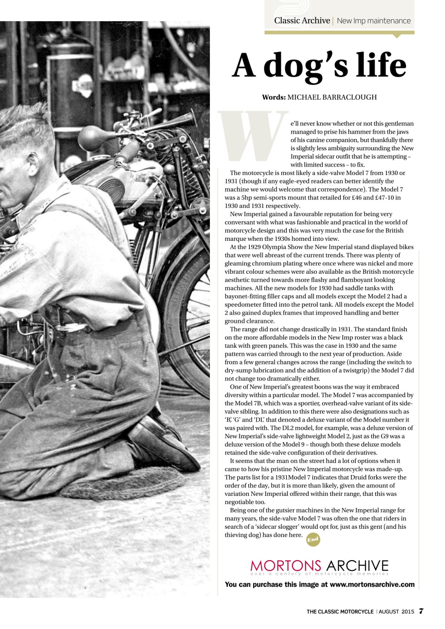 The Classic MotorCycle Preview Pages