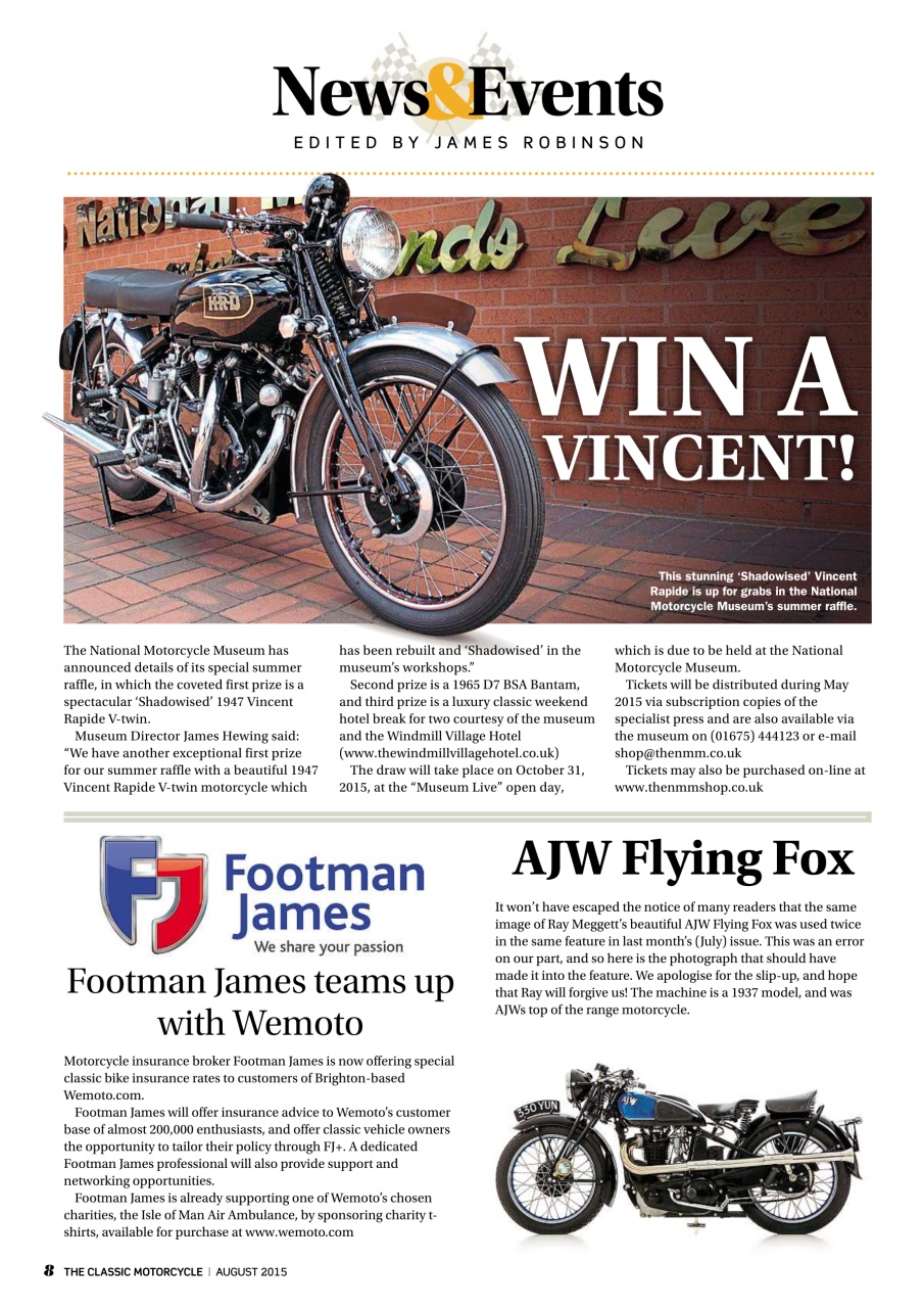 The Classic MotorCycle Preview Pages