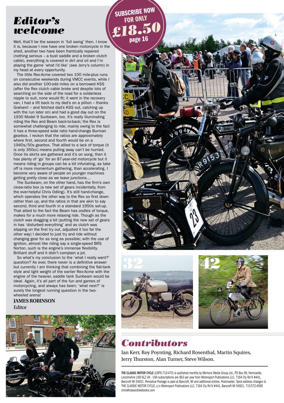 The Classic MotorCycle Preview Pages
