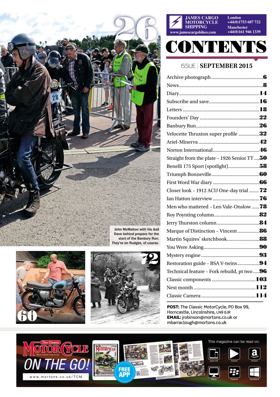 The Classic MotorCycle Preview Pages