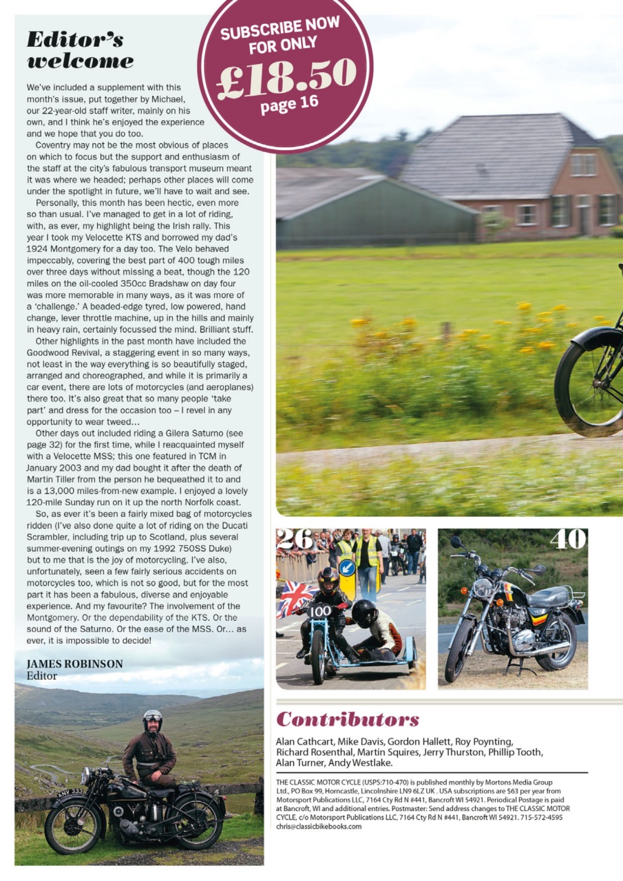 The Classic MotorCycle Preview Pages