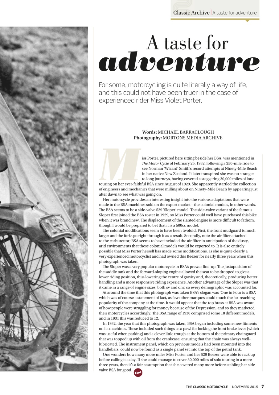The Classic MotorCycle Preview Pages