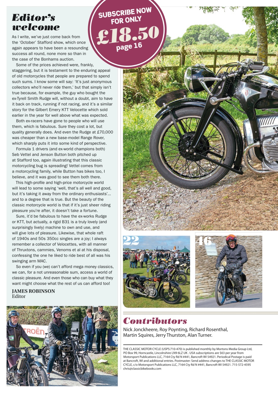 The Classic MotorCycle Preview Pages