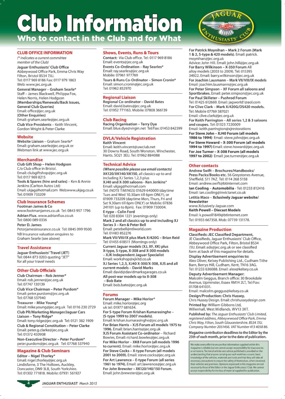Jaguar Enthusiast Preview Pages