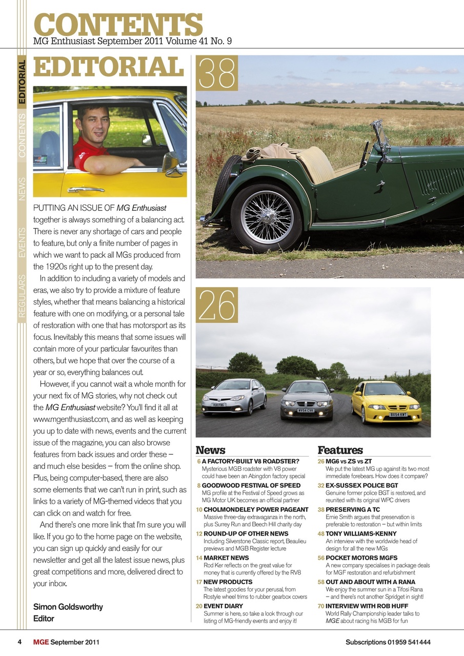 MG Enthusiast Preview Pages
