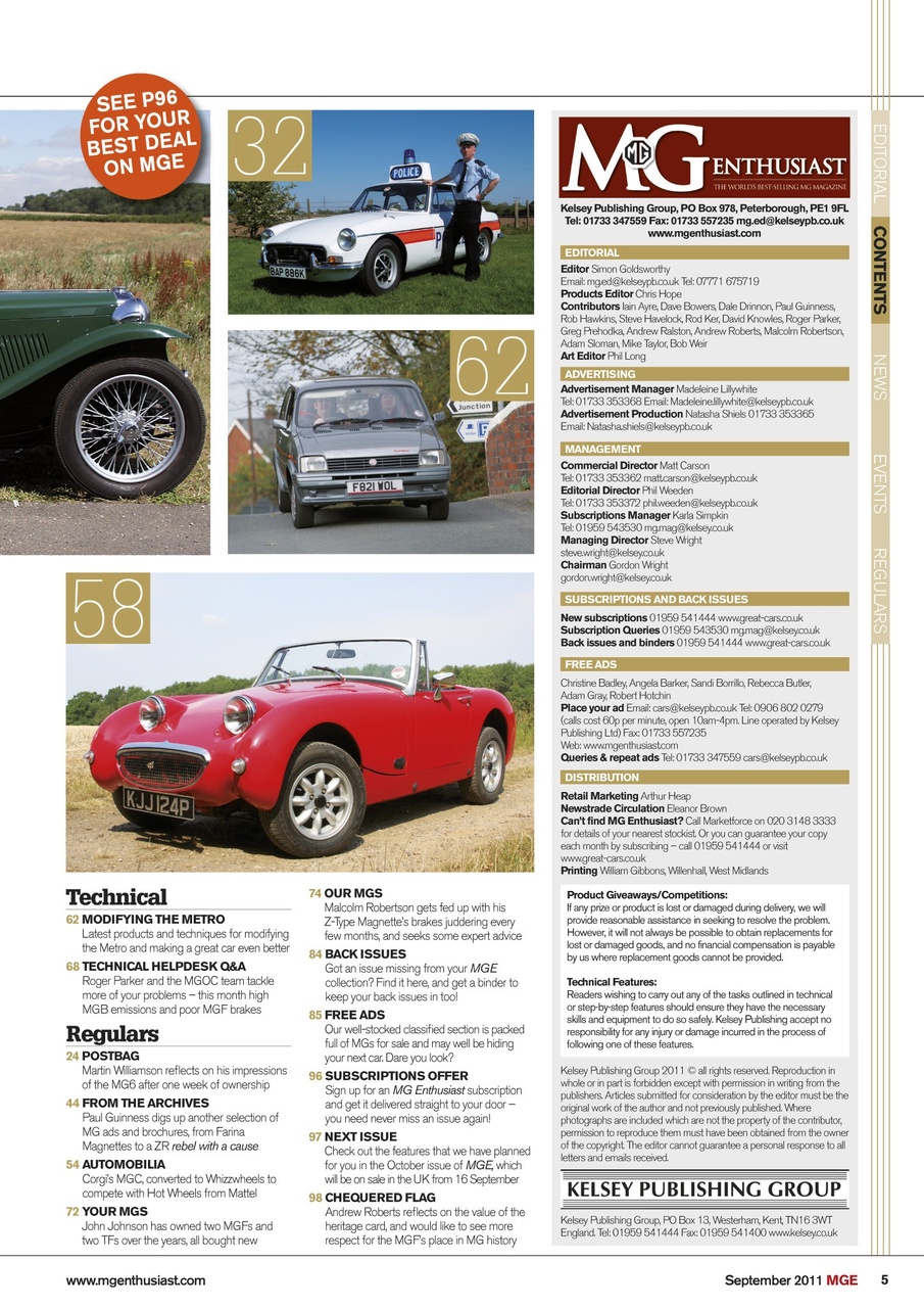 MG Enthusiast Preview Pages